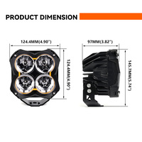 Projecteurs LED de Conduite de 5 Pouces Double Couleur 48W Faisceau Large/Étroit Combiné Lentilles Multiples Lumière LED 24V pour Camions Véhicules Tout-Terrain