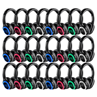 Headset Silent Disco 3 Saluran dengan Logo Kustom, UHF Over-ear, RF998B untuk Pesta DJ