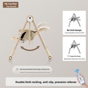 Silla de Comer para Bebé, Eléctrica, Portátil, Multifuncional, Plegable, Reclinable, Mecedora, para Mayores de <span class=keywords><strong>3</strong></span> <span class=keywords><strong>Meses</strong></span> - Product Image 3