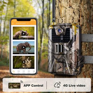 Cámara <span class=keywords><strong>de</strong></span> <span class=keywords><strong>Caza</strong></span> Inalámbrica 4G con Servicio en la Nube, Video en Vivo 4K, 36MP, Visión Nocturna, HC-900Pro - Product Image 1