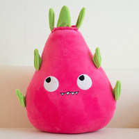 Peluches de la série Fruits : Oreillers réalistes en forme de pastèque, pêche et mangue