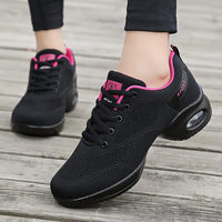 Chaussures de danse unisexes professionnelles, empeigne en mélange de tissus, semelle en PU avec coussin d'air, légères, respirantes, antichoc, pour l'entraînement et la compétition