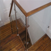 Bois garde-corps avec le meilleur prix balustrade en verre de courrier