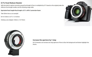 Adaptateur réducteur de vitesse automatique Viltrox EF-E II 0,71x pour appareil photo numérique DF Wholesale - Product Image 5