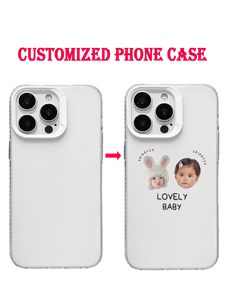 Coque de téléphone personnalisée pour jumeaux avec <span class=keywords><strong>photo</strong></span>, date et texte, 1 pièce, personnalisation transparente en TPU sans support, peinture UV pour modèles 11-17 - Product Image 1