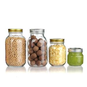 غطاء معدني لولبي مخصص 8 أونصة 12 أونصة 16 أونصة 32 أونصة 50 أونصة 64 أونصة فم عريض شفاف - Product Image 2