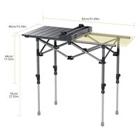 Table de camping pliable portable d'extérieur, table de camping pliable pour jardin, pêche, randonnée