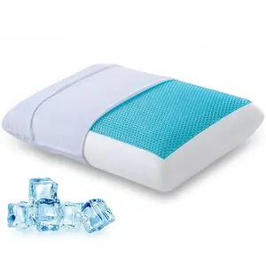 2019 New product comfort relax fabric cover gel memory foam pillow 1