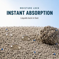Litière pour chat en bentonite brisée, granulométrie fine, forte absorption d'eau, désodorisante, sans poussière, litière minérale naturelle
