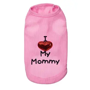 dog jacket I LOVE MOMMY outdoor coat dog Apparel pet clothes