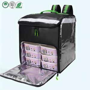Sac à dos isotherme pliable 50L en PVC imperméable, personnalisable en usine, avec fermeture éclair, pour livraison de repas et boissons - Product Image 1
