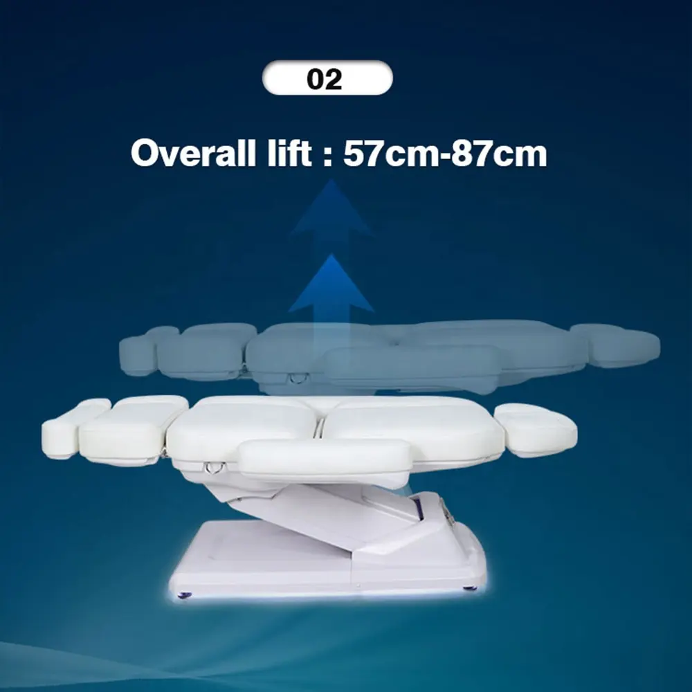 4 मोटर्स इलेक्ट्रिक कॉस्मेटिक एस्थेटिशियन ब्यूटी सैलून स्पा लैश फेशियल डर्मेटोलॉजी एस्थेटिक डर्मेटोलॉजी चेयर टेबल डी मसाज बेड