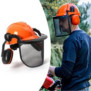 <span class=keywords><strong>หน้ากาก</strong></span>ป้องกันเครื่อง<span class=keywords><strong>ตัด</strong></span><span class=keywords><strong>หญ้า</strong></span> 3in1 พร้อมหมวกนิรภัยสำหรับงานอุตสาหกรรมป่าไม้ อุปกรณ์ป้องกันหู อะไหล่เครื่องตัด<span class=keywords><strong>หญ้า</strong></span> สีส้ม OEM - Product Image 5
