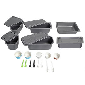 Bacs à glace rectangulaires empilables de 5 <span class=keywords><strong>litres</strong></span> en <span class=keywords><strong>plastique</strong></span> de haute qualité, avec logo personnalisé, écologiques, non toxiques, de qualité alimentaire, pour gelato et crème glacée - Product Image 1