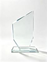 Plaque en cristal K9 noir personnalisée, gravable au laser, récompense d'entreprise en cristal irrégulier