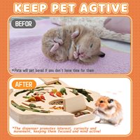Jouet de recherche de nourriture interactif en bois pour hamsters cochons d'inde lapins rats-collations cachées jeu de puzzle bols divers nourriture riche en nourriture