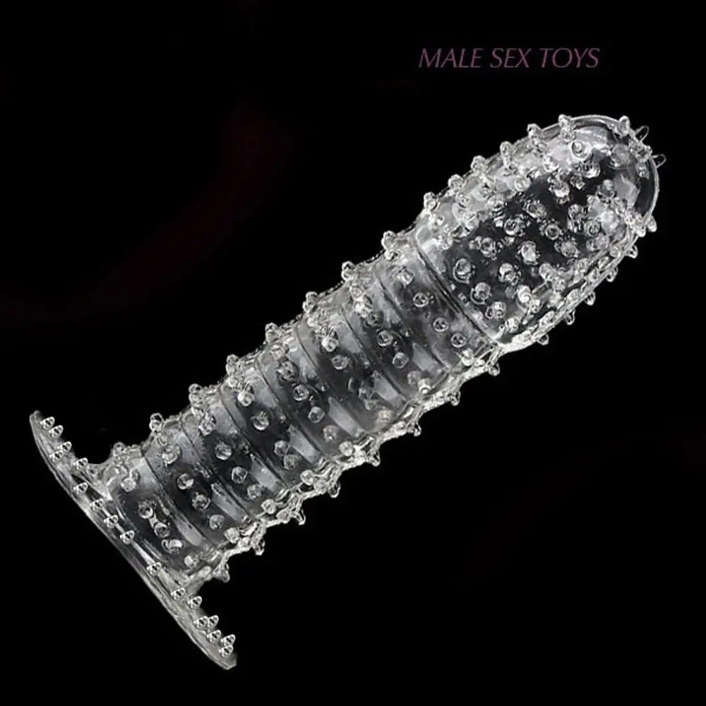 Reusable reduced Reduce glans sensitivity delay ejaculation wolf tooth crystal sleeve stimulate G-spot thorn Condoms for men
