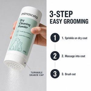 <span class=keywords><strong>Poudre</strong></span> de nettoyage à sec pour animaux de compagnie, douce, sans eau, pour le toilettage, déodorant, anti-démangeaisons, <span class=keywords><strong>anti-puces</strong></span> pour chiens et chats - Product Image 5
