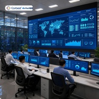 Canbest P1.2 P1.5 P18 P1.875 Cob interior Led pantalla de visualización 16:9 600X337,5 sala de control Led Panel de pared de video