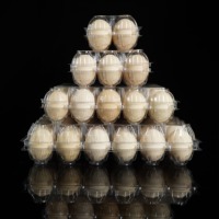Plateau à œufs en plastique PET transparent SYY avec étiquettes imprimées, emballage blister recyclable, cartons à œufs personnalisables et économiques