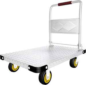Zware Metalen Opvouwbare Handtruck Stalen Platform <span class=keywords><strong>Trolley</strong></span> Kar Met Handvat - Product Image 1