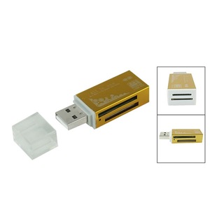 เครื่องอ่านการ์ดแบบ All In One 4 in 1 สำหรับการ์ด SD TF MMC MS  วัสดุอะลูมิเนียมอัลลอยด์  แบบหลายช่อง สำหรับคอมพิวเตอร์และแล็ปท็อป - Product Image 4