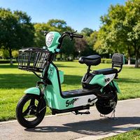 MTBGO Vélo Électrique Urbain 350W en Promotion pour Adultes, Cadre en Acier 14 Pouces, Moteur Arrière 2 Roues avec Capteur Numérique