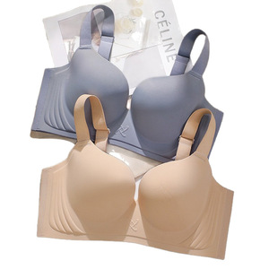 Superficie lucida <span class=keywords><strong>senza</strong></span> graffio biancheria intima da donna grande petto piccolo che tiene Anti-Sagging sottile Push up reggiseno regolabile - Product Image 5