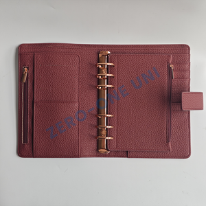 Agenda Personale A6 in Pelle PU Personalizzata, Diario con Tasche Multiple, Copertina in Pelle Semplice, Quaderno con 6 <span class=keywords><strong>Anelli</strong></span>, Raccoglitore A5 A6 - Product Image 2