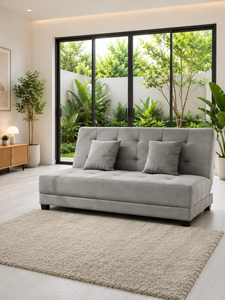 Adaptable Fold Out Sleeper <b>Sofa</b> with Solid <b>Wood</b> <b>Frame</b> and Premium Fabric for Living Room and Apartment - Product Image 3
