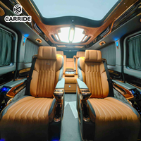 CARRIDE Elite Cabine Galaxy futuriste de luxe Mercedes V260 Chaises de capitaine VIP sur mesure Canapé-lit électrique en acier inoxydable