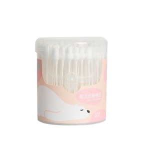 100 cotons-tiges en forme de <span class=keywords><strong>gourde</strong></span> pour le nettoyage et les soins des nouveau-nés, en emballage seau avec boîte - Product Image 4