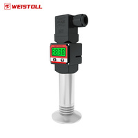 Transmisor de Presión Sanitario de Alta Temperatura con Conexión Tri-Clamp y Enchufe Hirschmann, Membrana Plana para Aplicaciones de Gas y Alimentos