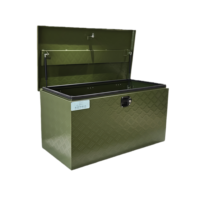 Boîte de rangement Ute Jinxin en aluminium vert militaire, revêtement poudré, légère, verrouillable, étanche et anti-poussière, OEM pour Hilux/Ford Ranger/Isuzu
