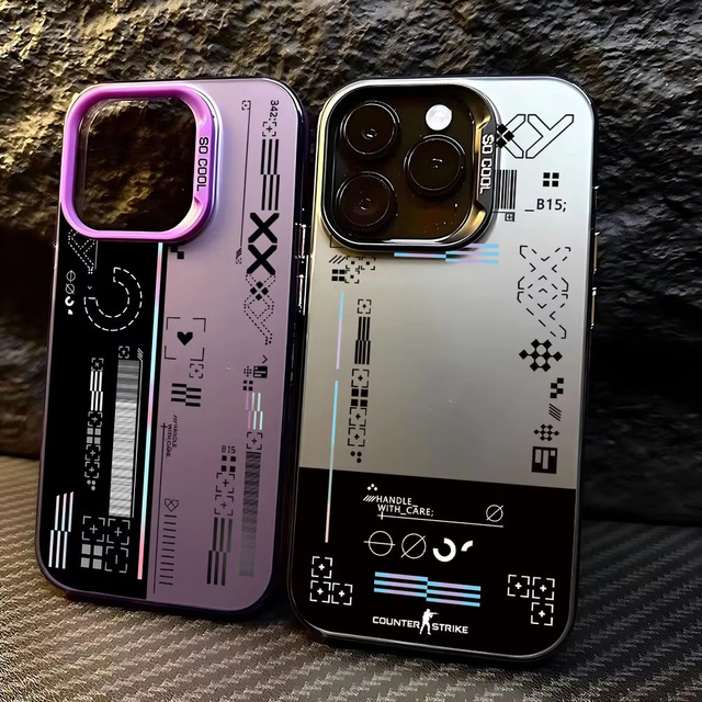 Street Fashion Classic Laser Mobile Phone Case for iPhone 17 16 15 Pro Max 14 13 12 Xs Max Stylish Back Cover