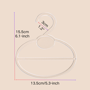 High Quality 5.3/6.7-Inch Durable Black Transparent Eco-Friendly <strong>Multi</strong>-Functional Scarf Necktie Plastic <strong>Hanger</strong> for Wardrobe - Product Image 6