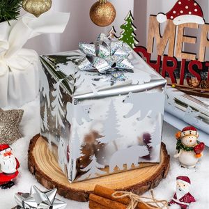 MAYPLUSS Foil Gift Wrap <b>Paper</b> Roll 17 Inch X 33 Feet Silver Bear Christmas Holiday Gift Wrapping <b>Paper</b> Craft Use - Product Image 3