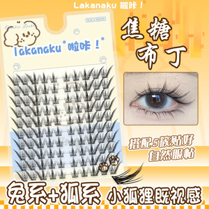 Pestañas Postizas Individuales Iakanaku Cluster Lashes, 10 Filas, Estilo Conejo de Nueve Colas, Aspecto Natural - Product Image 2