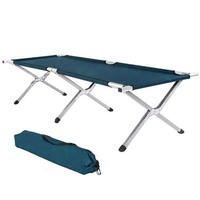 Lit pliant d'extérieur inclinable en métal léger, en polyester 600D, certifié EN581-2, capacité 120-150 kg, pour hôpital, parc, camping