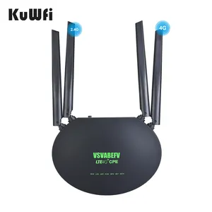 KuWFi 300 MBit/s WLAN-Router Geräte Langstrecken-Poe 4g lte cpe Breitband-Router 4dbi Antennen SIM-Karte Indoor 4g WLAN-Router