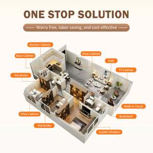 Muebles a Medida JINGSHUN, Mueble de TV de Madera Personalizado, Villa Moderna de Lujo, Personalización Total del Hogar, Diseño Gratuito al por Mayor - Product Image 6