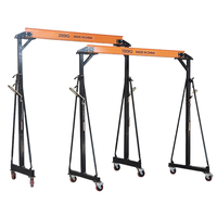 Nouvelle grue portique monopoutre portable 2 tonnes en acier pour usage industriel, mobile, hauteur réglable
