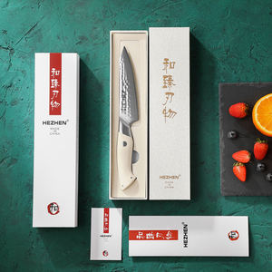 Pisau utilitas 5 inci kustom 67 lapis baja Damaskus putih G10 pisau tajam dapur rumah mewah Jepang pegangan pisau - Product Image 5