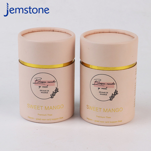 Conception libre 100% recyclé biodégradable cylindre papier peut rond emballage cadeau papier tube boîte - Product Image 1