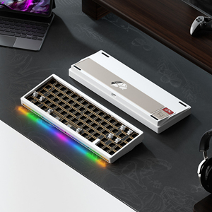 Weikav mới và cập nhật nut65 CNC RGB Thiết kế đệm kép kéo dài tuổi thọ pin 6000mAh Bàn Phím Cơ Barebone - Product Image 5