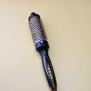 Negative Iron Hot Comb 450F Round Brush 2 In 1 Hair Curler And Straightener Brush Wavy Hair Curler Wavytalk Manufacturer