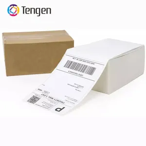 Tengen Wholesale 100 x 100 mm 100 x 200 mm 100 x 150 mm 4x6 Thermal Shipping Label Pack of 500 Fanfold Labels