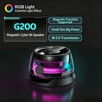 Haut-parleur Bluetooth sans fil Stellar Audio Transparent Mecha G200, design magnétique, pour gamer, bureau, format de poche