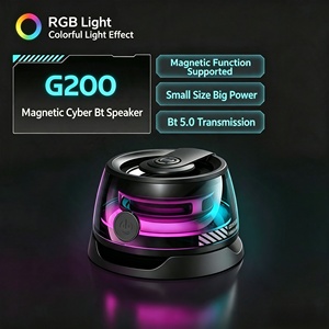 Haut-parleur <span class=keywords><strong>Bluetooth</strong></span> sans fil Stellar Audio Transparent Mecha G200, design magnétique, pour gamer, bureau, format de poche - Product Image 5
