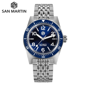 <span class=keywords><strong>San</strong></span> <span class=keywords><strong>Martin</strong></span> Reloj de Buceo de Lujo para Hombre, Pulsera Mecánica Automática, Cierre Ajustable, Resistente al Agua, 200M, Novedad, 37mm, 62Mas - Product Image 1